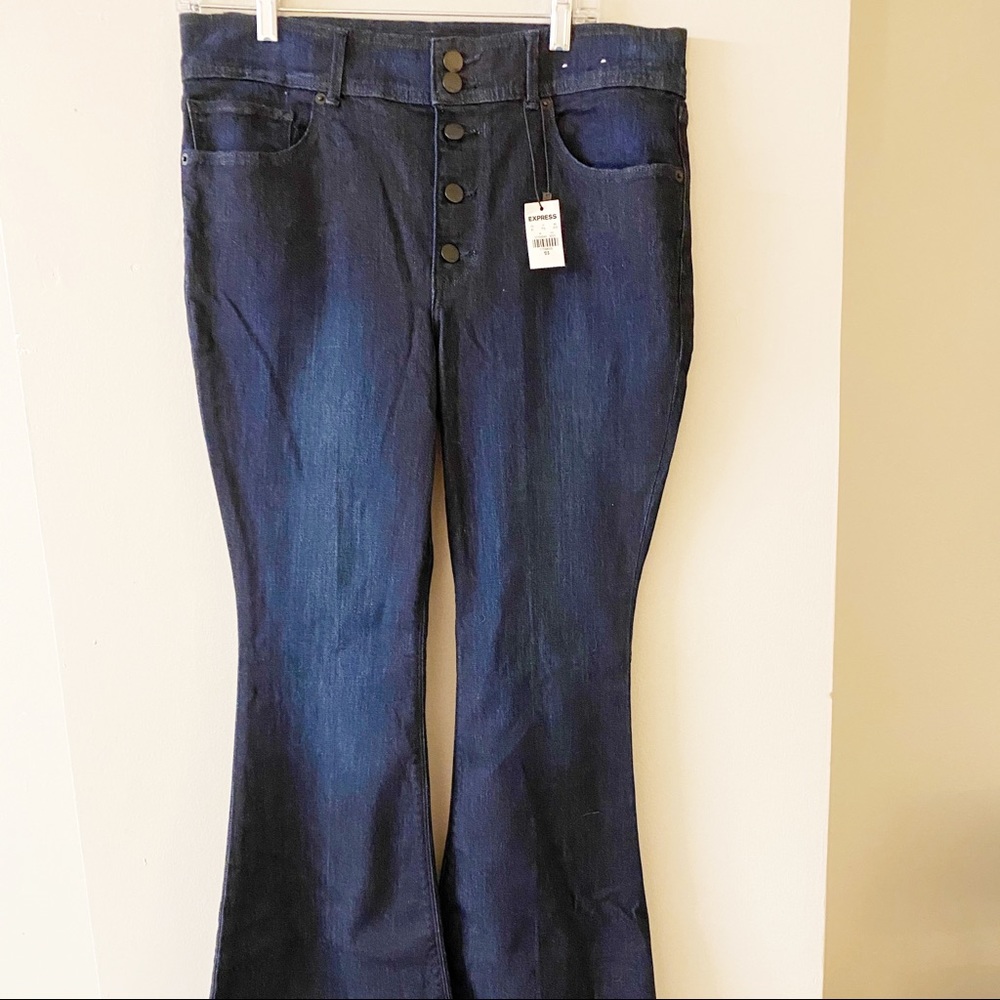 Express high rise flare jeans